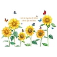 thumbnail image 2 of CHAO Calcomanías de pared de mariposa y girasol, pegatinas de pared de flores para jardín, dormitorio, sala de estar, Arte de la pared Decoración de TV, 2 of 5