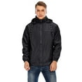 thumbnail image 3 of DODOING Men's Black Lightweight Windbreaker Jacket Hooded Outdoor Jackets Casual Outwear, 3 of 8