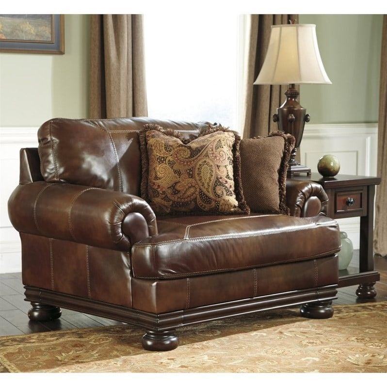 Ashley Furniture Hutcherson Leather, Leather Chair And A Half