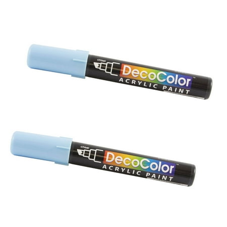 UPC: 0842497170947 | Marvy Uchida Chisel Tip Acrylic Paint Markers Aqua 2/Pack