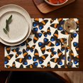 thumbnail image 4 of Artistic Butterfly Heat Resistant Flax Table Mats with Colorful Tropical Floral Pattern, Wrinkle Free Machine Washable Place Mats, Cute Aesthetic Design for Butterfly Lover, Set of 6, 4 of 5