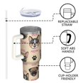 thumbnail image 4 of OBREWU Dog Mom Tumbler with Handle and Lid,Dog Mom 40oz Double Wall Vacuum Insulated Tumbler,Cups Gift for Women and Men, 4 of 7