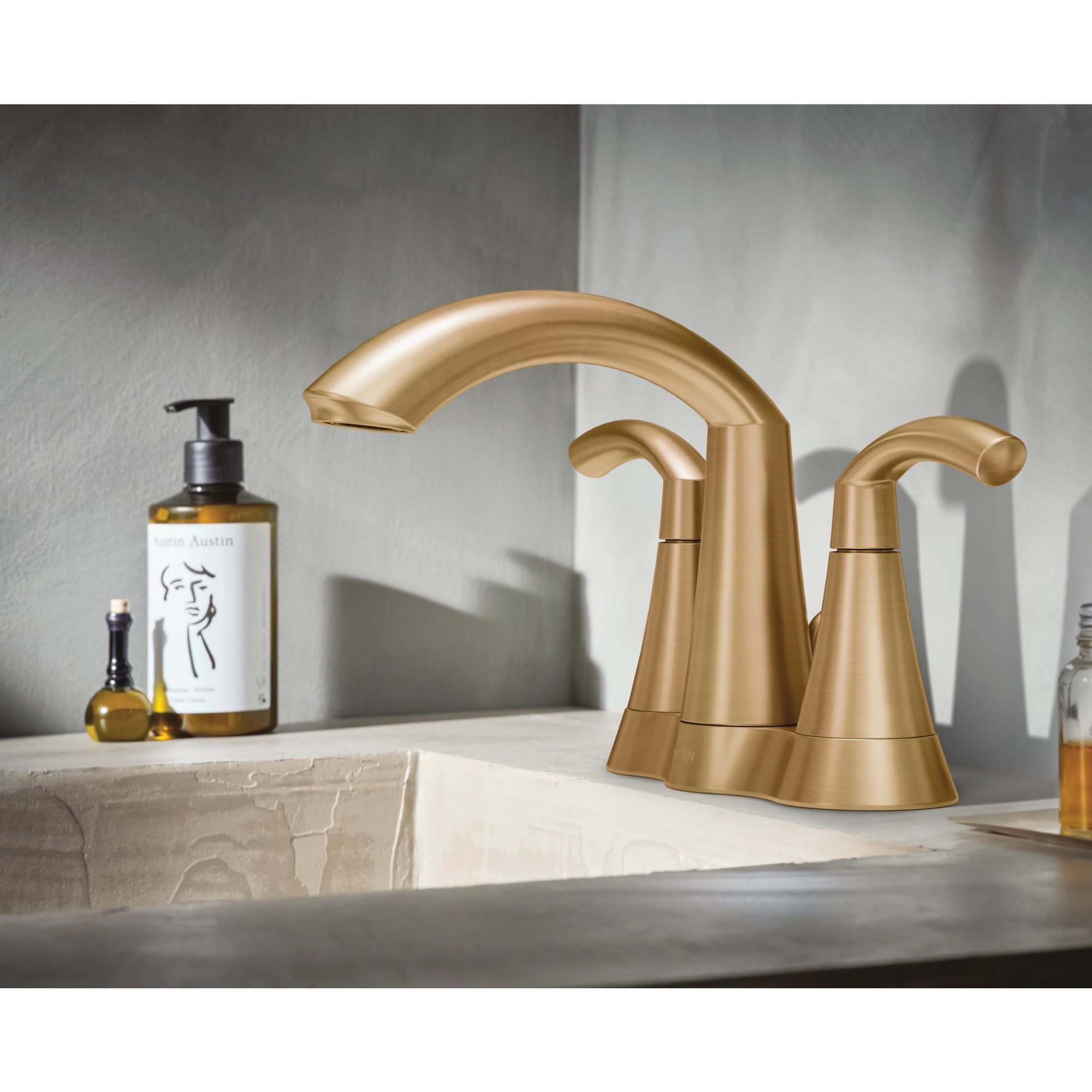 Moen 6172 Glyde 1.2 GPM Centerset Bathroom Faucet - Bronze