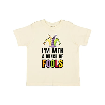 

Inktastic Im with a Bunch of Fools with Jester Hat April Fools Day Gift Toddler Boy or Toddler Girl T-Shirt