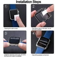 thumbnail image 6 of ALMNVO Silcioen Strap + Case Compatible with Apple Watch Bands 40mm 38mm 44mm 42mm Women Men Screen Protector Tempered Glass Cove With Sport Bracelet Silicone Band for iWatch Series SE 6 5 4 3 2 1, 6 of 8