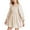 Beige, variant on Edvintorg Girl Dress Squares Neck Lantern Sleeve Ruffled Big Swings Dress High Waist Lace Childrens Dresses 3-10Years Kids Dresses for Girls