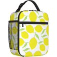 thumbnail image 2 of Reusable Lunch Bag Cartoon Lemon Painting Insulated Lunch Box Container Portable Cooler Thermal Lunch Tote Bag for Women Men Adult Work Office Picnic Travel Beach, 2 of 6
