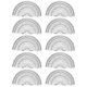 thumbnail image 1 of 20 Pcs 4 Inch 10cm Plastic 180 Degrees Protractor for Angle Measurement School/Office/Student Math (Transparent), 1 of 4