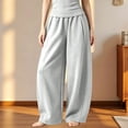 thumbnail image 2 of Baggy Barrel Sweatpants Wide Leg Pants for Teen Girls Open Bottom Casual Sweat Pants Elastic Waist Lace Trim Y2K Streetwear, 2 of 4