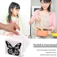 thumbnail image 4 of Opvise Paper Towel Holder Creativity Exquisite Convenient Stainless Steel Butterfly Shape Tissue Storage Rack Home Supply Black, 4 of 7