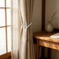 thumbnail image 5 of Set of 2 Decorative Curtain Tiebacks with Faux Pearl Accents, Woven Cord Drapery Holdbacks for Drapes and Curtains, Adjustable Loop Tie Backs for Living Room and Bedroom Decor, 5 of 6