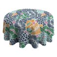 thumbnail image 4 of Pioneer Flower Floral Print Pattern Round Tablecloth 60"x60",Wrinkle Wipeable Table Cloth for Kitchen Dining Room Picnic Patio Party, 4 of 6