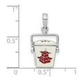 thumbnail image 2 of 12mm 925 Sterling Silver Rhodium Plated 3d Moveable Enamel Chinese Takeout Pendant Necklace Pendant for Women, 2 of 2