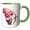 Green/White, variant on 3drose, Cute Little Boy Cupid Illustration, 11oz Two-tone Green Mug