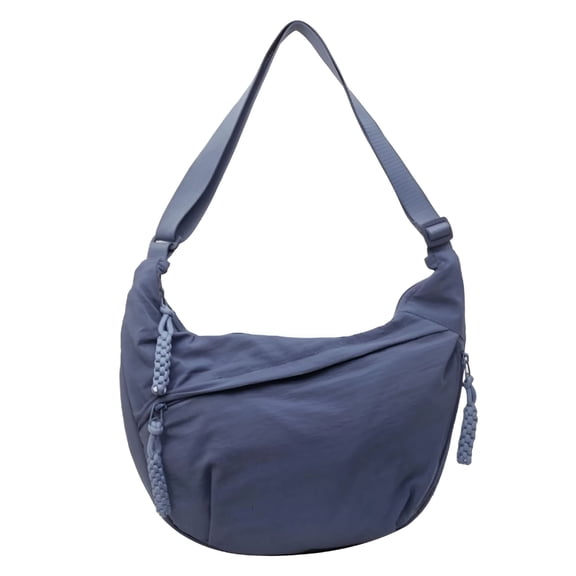 GASTROPOD Nylon Crossbody Bags for Women, Trendy Medium Crescent Bag, Lightweight Woman Over Shoulder Purse with Zipper