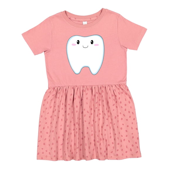 Inktastic Cute Tooth Girls Toddler Dress