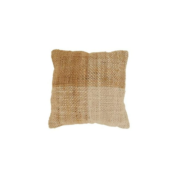 SARO Lifestyle 4553.N18SD 18 x 18 in. Woven Down Filled Cotton Square Throw Pillow, Natural