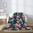 thumbnail image 2 of Sikiie Colorful Flowers Cozy Flannel Fleece Throw Blanket: Lightweight & Thick for All Seasons - Perfect for Women, Men, & Kids"60"x50", 2 of 6