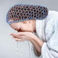 thumbnail image 7 of 2 Pieces Mesh Hair Net Rayon Knit Snood Women Crocheted Sleep Cap (Gray), 7 of 7