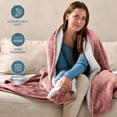 thumbnail image 4 of Bare Home Plush Sherpa Bed Blanket - Fluffy & Soft - Reversible - Lightweight - Twin/Twin XL, Dusty Rose, 4 of 10