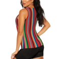 thumbnail image 6 of Rocae Mexican Serape Blanket Stripes for Women's Workout Tank Top Lightweight Sleeveless Fit Tops- Moisture-Wicking, BreathableSmall, 6 of 9