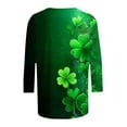 thumbnail image 6 of ABATAB Plus Size St Patricks Day Shirt for Women Shamrock 3/4 Sleeve Crewneck Tshirts St Paddys Day Gift Casual Tee Tops Clothes, 6 of 6
