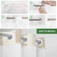 thumbnail image 6 of No Hook Shower Curtain, Beige Plaid Extra Long Bathtub Curtains with Snap in Liner, Spring Summer Farmhouse Buffalo Checkered Waterproof Washable Fabric Shower Curtain Set, 72"W x 96"L, 6 of 9