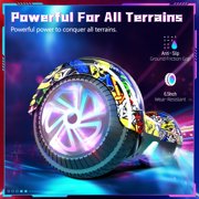LIEAGLE Hoverboard with Bluetooth Speaker & LED Lights for Kids Adults, Weight Limit 200lb, Graffiti
