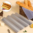 thumbnail image 7 of YAMUZONG Perforated 4 Wave French Bread Pan Tray Non-Stick for Baking, 7 of 7