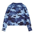 thumbnail image 5 of SGFCWSX Girls Fleece Pullover Camouflage Print Zipper Sweatshirt Kids Thermal Sweatshirts Blue Size 7 Years, 5 of 5