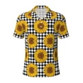 thumbnail image 2 of Daiia Sunflowers Pattern Men’s Polo Shirts,Solid Deck Shirt,Classic Fit, Breathable Cotton Polo for Casual and Sport Wear-XX-Large, 2 of 7