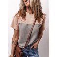 thumbnail image 3 of Eytino Womens Top Striped Color Block Crew Neck T Shirts Loose Fit Short Sleeve Summer Tee Shirts, 3 of 6