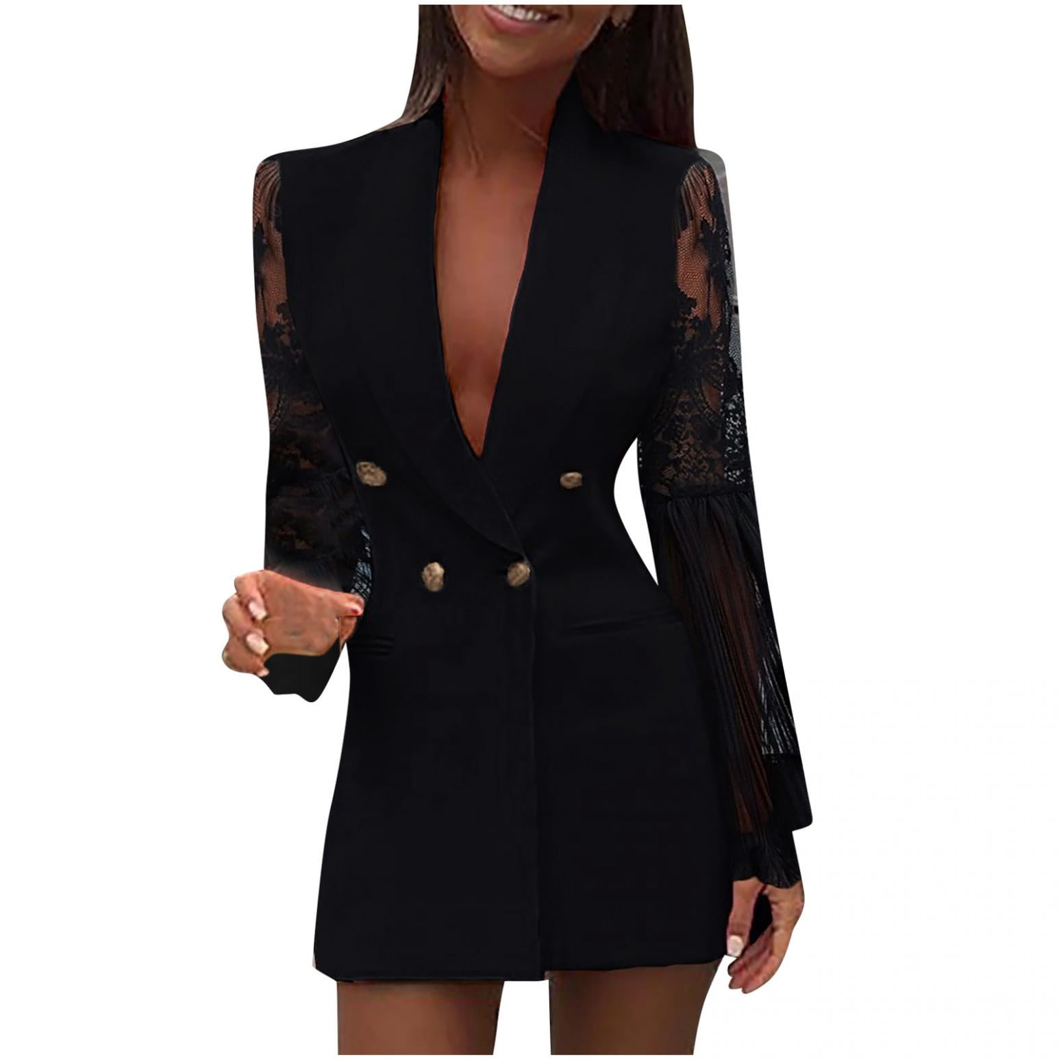 Double Breasted Bodycon Blazer Dress 