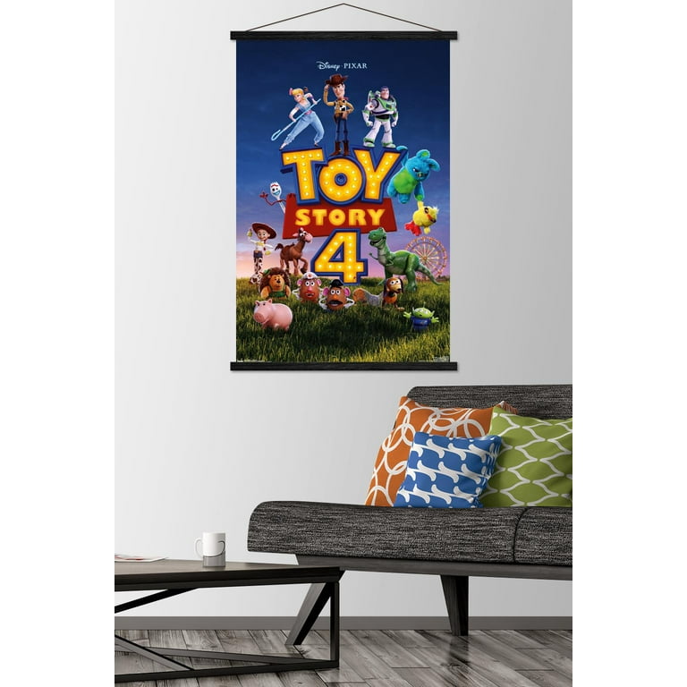 Disney Pixar Toy Story 4 - One Sheet Wall Poster with Wooden