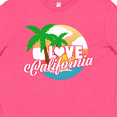 thumbnail image 4 of Inktastic I Love California with Ocean and Palm Trees Youth T-Shirt, 4 of 5