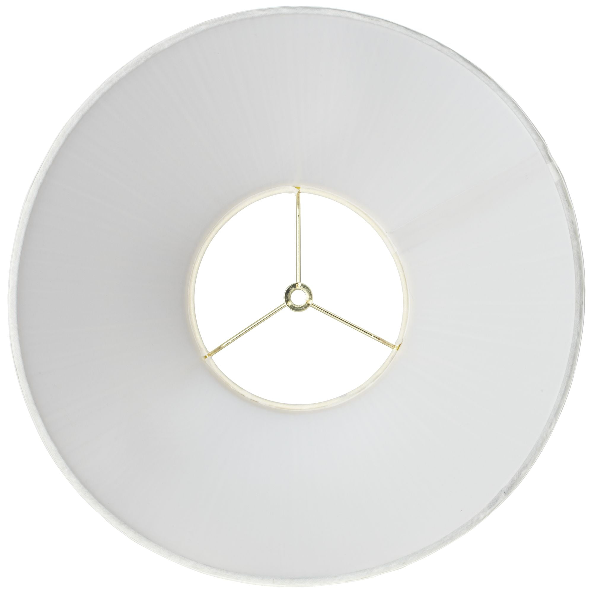 Springcrest 6 1/2" Top x 15" Bottom x 10 1/2" High x 11" Slant Lamp Shade Replacement Medium White Pleated Spider Harp Finial