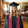 thumbnail image 6 of Hirioo Pink Glitter for 72" Graduation Shawl Stole Unisex Adults Graduation Sash Honor Graduation Stole for High School and College-Flattened, 6 of 7