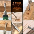 thumbnail image 3 of Conjunto de Brocas para Tallado en Madera FOTYBEI 6 piezas para Dremel, 3 of 6
