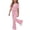 Watermelon Red, variant on fatyb Girls Clothes 2 Piece Outfits Short Sleeve Tees Tops Flared Long Pants Kids Summer Casual Sets
