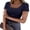 Navy Blue, variant on ANRABESS Women Short Sleeve Tops Scoop Neck Ribbed Knit Slim Fitted Basic Tee Shirt Casual Summer Clothes 2026 Spring Outfits White XS