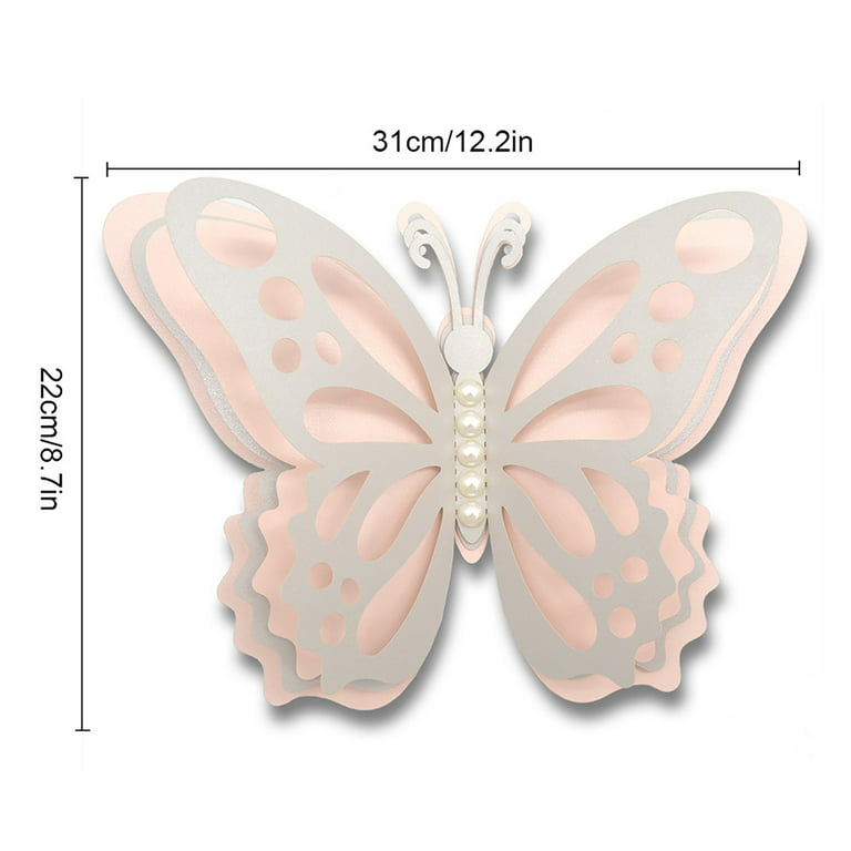 DIY Paste Decoration Three Dimensionals Four Layer Color Hollow Pearl Paper  Pearl Butterfly Wedding Festival Decoration Large Wall Stickers Big Wall  Decorations Dinosaur Wall Stickers for 