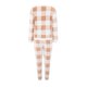 thumbnail image 5 of Gibobby Pijama para mujer Conjunto de pijama largo de franela cálida y gruesa de 2 piezas para mujer, ropa de dormir de dos piezas de forro polar para otoño e invierno(Dolado,M), 5 of 5