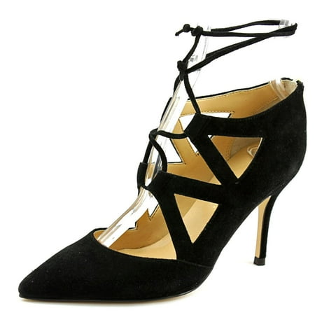 Womens Ivanka Trump Darian Lace-up Dress Heels - Black Suede
