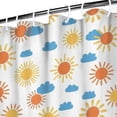 thumbnail image 3 of White Sun Cloud Pattern Shower Curtain 72"x72" ,Bathroom Decorative Shower Curtains Set with 12 Hooks,Modern Waterproof Washable Shower Curtain, 3 of 6