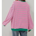 thumbnail image 2 of Womens Oversized Sweatshirt Color Blocks Long Sleeve Crewneck Sweatshirts Pullover Top Casual Loose Fall Shirts Tops, 2 of 9