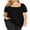 Black, variant on Plus Size Tops for Women Casual Basic Tee Summer Square Neck Tee Shirts Loose Fit Top Blue 4X
