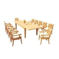 thumbnail image 2 of Grade-A Teak Dining Set: 12 Seater 13 Pc: 122" Caranas Rectangle Table And 12 Giva Arm Chairs Outdoor Patio WholesaleTeak #51GV2913, 2 of 5