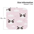 thumbnail image 3 of Disketp Cute Panda Funny Coasters,4 Pcs Leather Coasters With Holder, Perfect Housewarming Hostess Gifts,Protect Furniture From Water Marks Scratch, 3 of 9