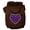 Brown, variant on Pet Dog Cat Hoodie Screen Printed, "Purple Argyle Heart"