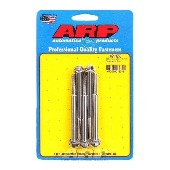 Arp S/S Bolt Kit - 6pt. (5) 1/4-20 x 3.250